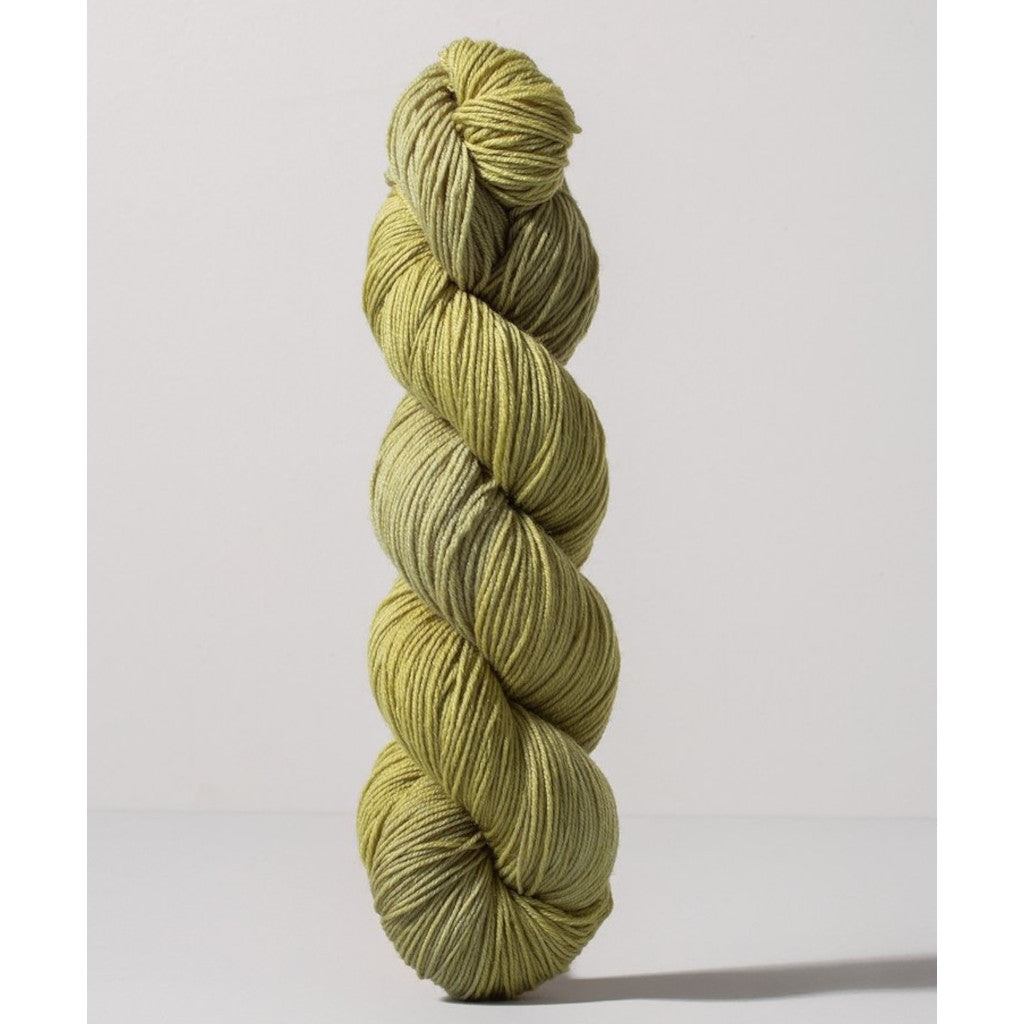 Gusto Wool Core Fingering 1038 - a faded yellow-green colorway