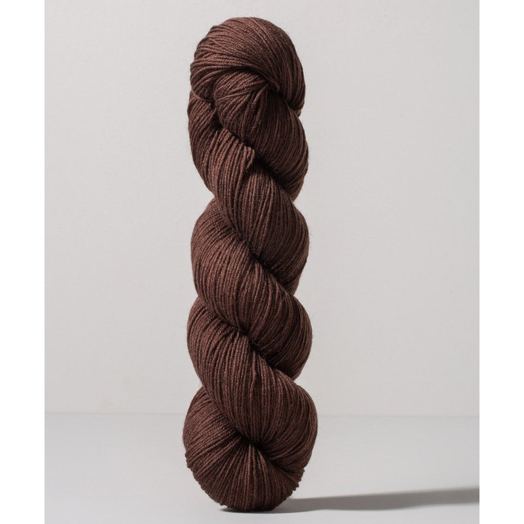 Gusto Wool Core Fingering 1054 - a dark brown colorway