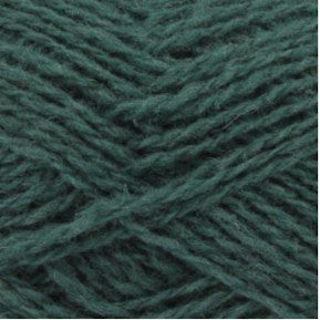 Jamieson's spindrift fingering yarn in Rosemary - a forest green colorway