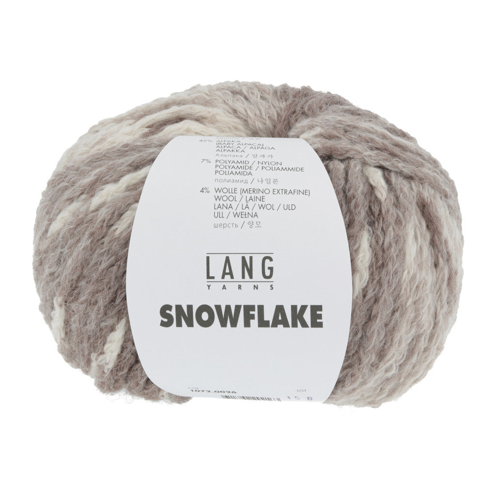Lang Snowflake 0026 - a variegated white and mid grey colorway