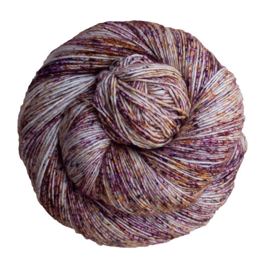 Speckled Worsted Weight Cotton Yarn 70/30 Cotton/linen Hand Dyed With  Purple, Blue With Hints of Pink & Yellow 100 G 