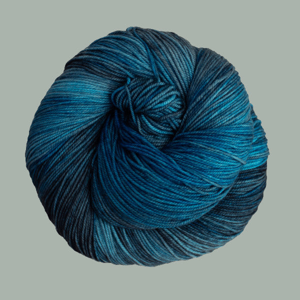 Malabrigo Sock Yarn in Under The Sea - a tonal blue colorway