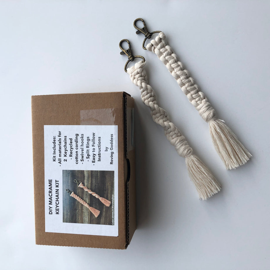 DIY Macrame Kit, Wristlet Keychain