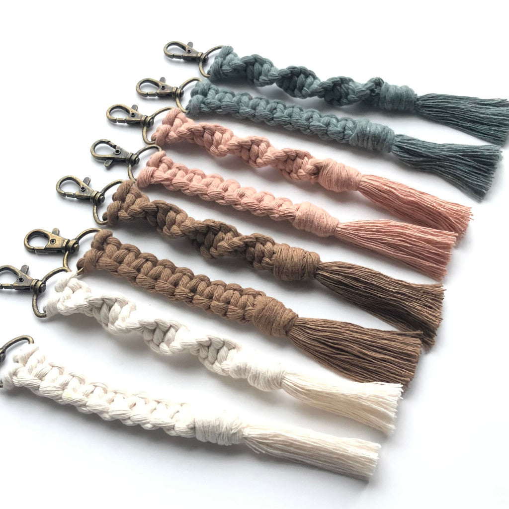 Cable Weaved Macrame Keychain