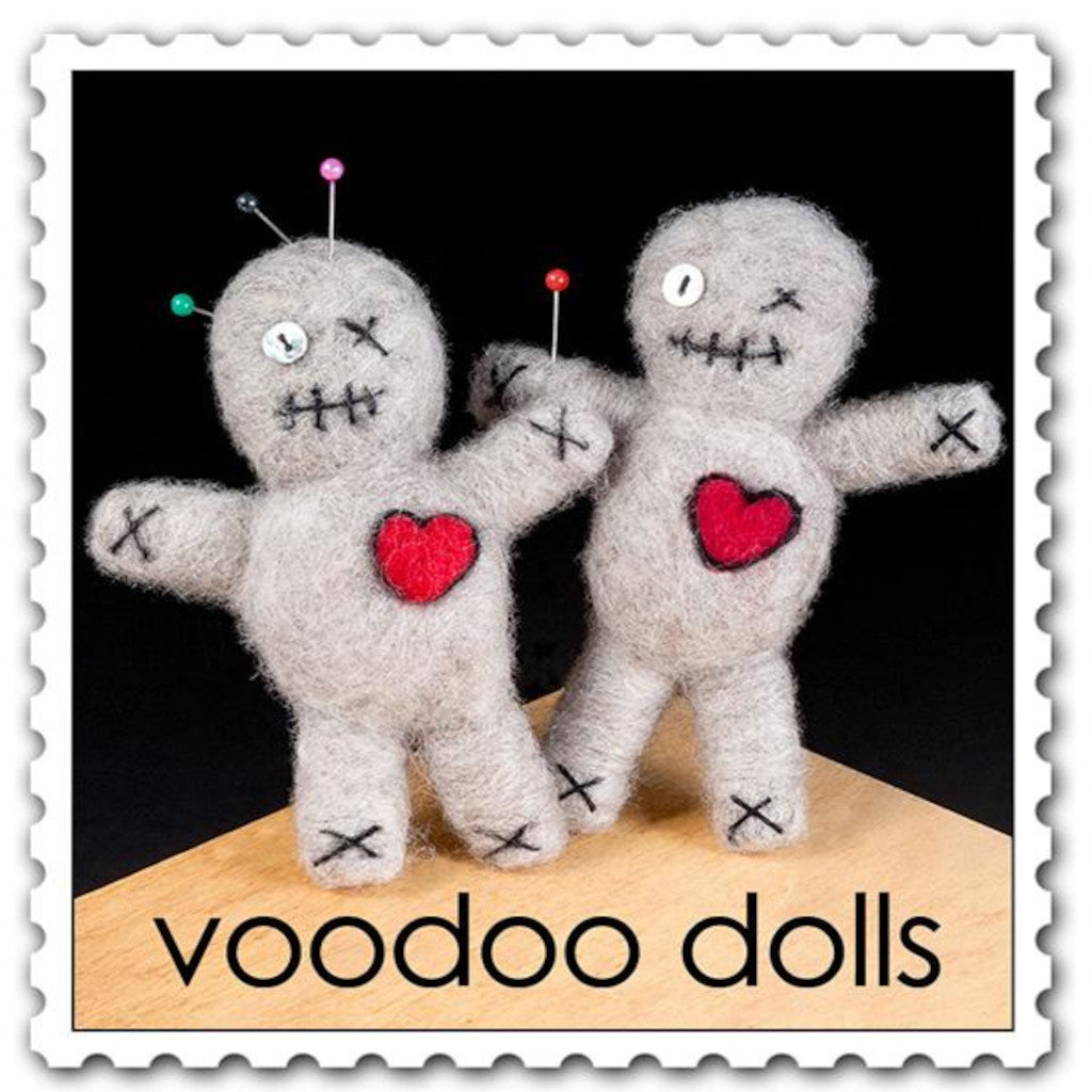 Woolpets voodoo dolls needle felting kit - grey voodoo dolls 