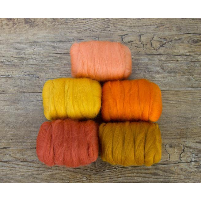 Paradise Fibers Mixed Merino Wool Bag - Fresh Orange-Fiber-