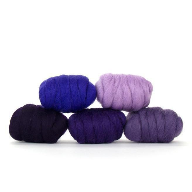 Paradise Fibers Mixed Merino Wool Bag - Plush Purple-Fiber-
