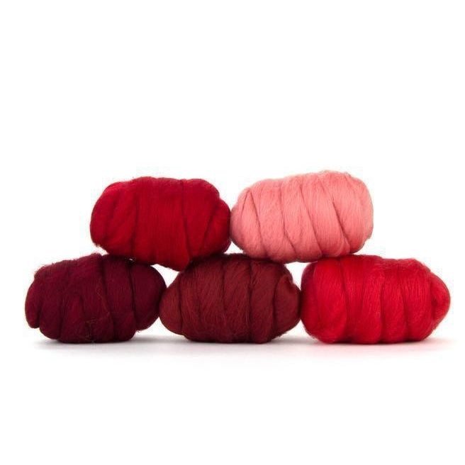 Paradise Fibers Mixed Merino Wool Bag - Rosy Red-Fiber-