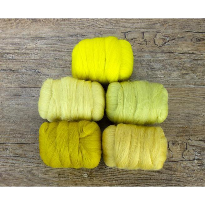 Paradise Fibers Mixed Merino Wool Bag - Yummy Yellow-Fiber-