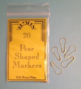 Bryson Pear Shaped Stitch Markers - Gilt Brass-Stitch Marker-