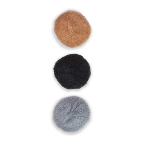 Plymouth Adriafil KidSeta Gradient Cowl Kit-Kits-Camel/Black/Pearl Grey-