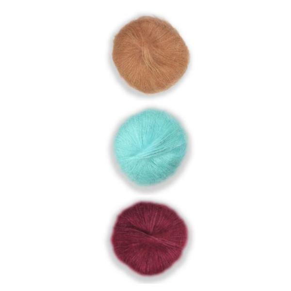 Plymouth Adriafil KidSeta Gradient Cowl Kit-Kits-Camel/Jade/Amaranth-