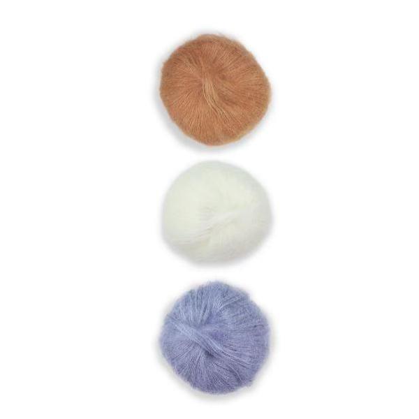 Plymouth Adriafil KidSeta Gradient Cowl Kit-Kits-Camel/White/Blue-