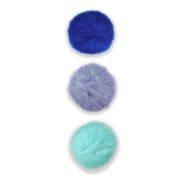 Plymouth Adriafil KidSeta Gradient Cowl Kit-Kits-Cobalt Blue/Blue/Jade-