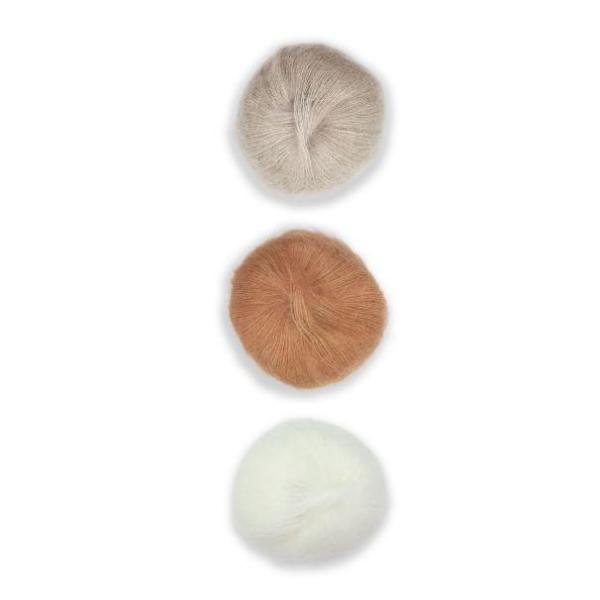 Plymouth Adriafil KidSeta Gradient Cowl Kit-Kits-Ecru/Camel/White-