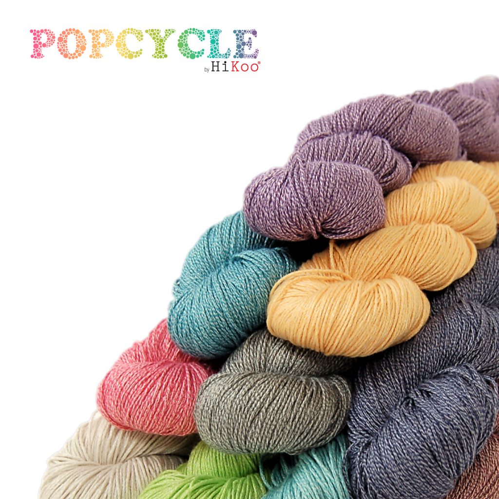 A pile of HiKoo's Popcycle yarn. Some of the colorways in this photo have been discontinued.
