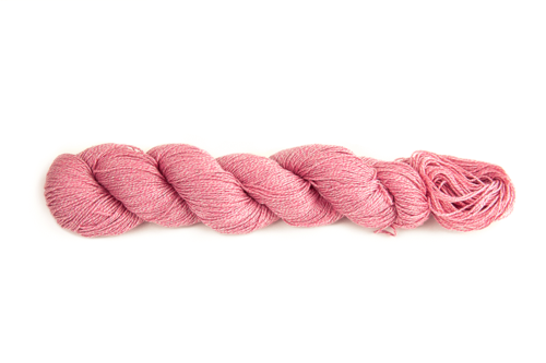 HiKoo's Popcycle yarn in the color Lively 3005, a soft mink marled with white.