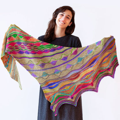 Positive Vibrations Shawl Pattern by MarinJa Knits - Paradise Fibers