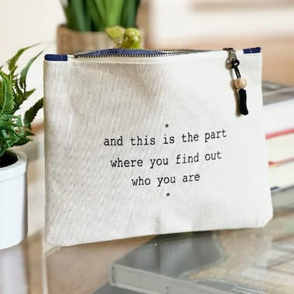 Pretty Clever Words Canvas Zippered Bag - Paradise Fibers
