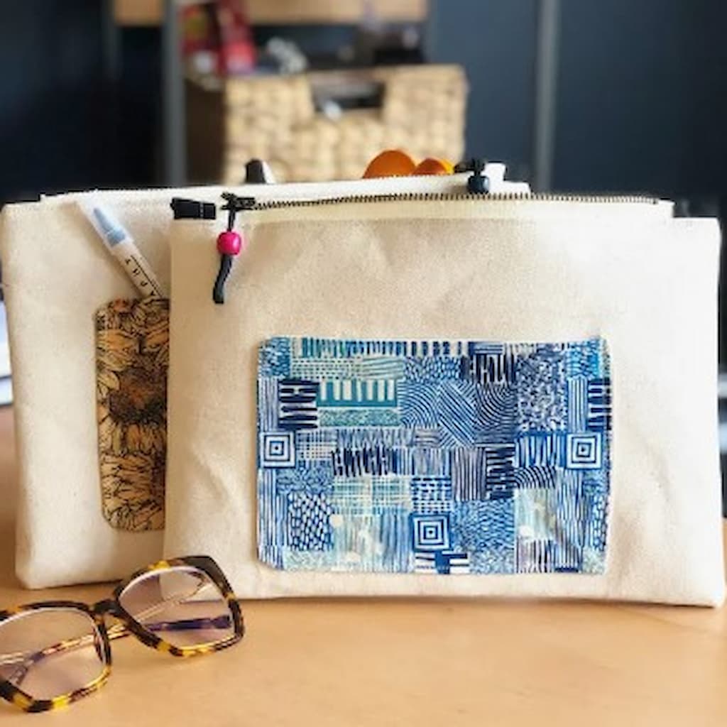 Pretty Clever Words Canvas Zippered Bag - Paradise Fibers