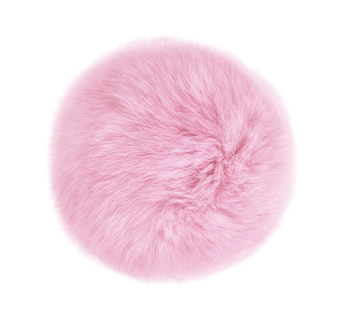 Rabbit Fur Pom Poms 2.5 - Pink