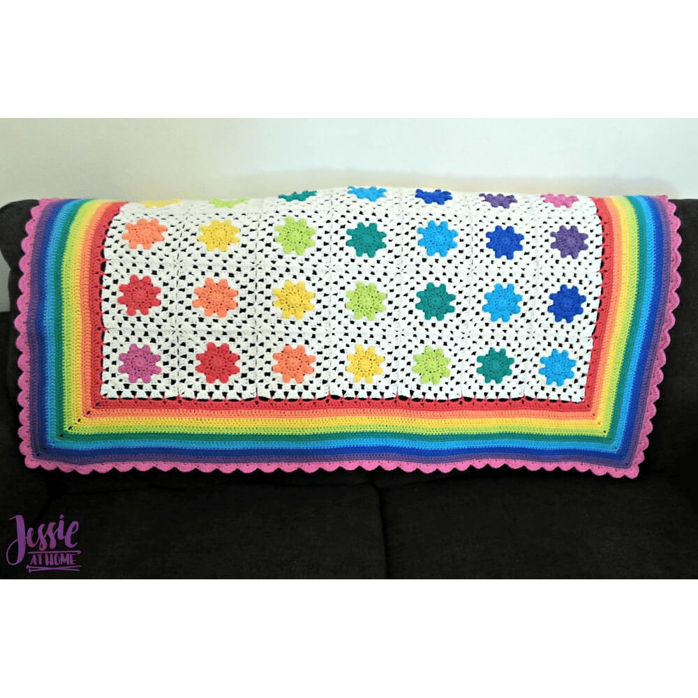 Rainbow Droplets Babyghan Pattern by Jessie Rayot - Paradise Fibers