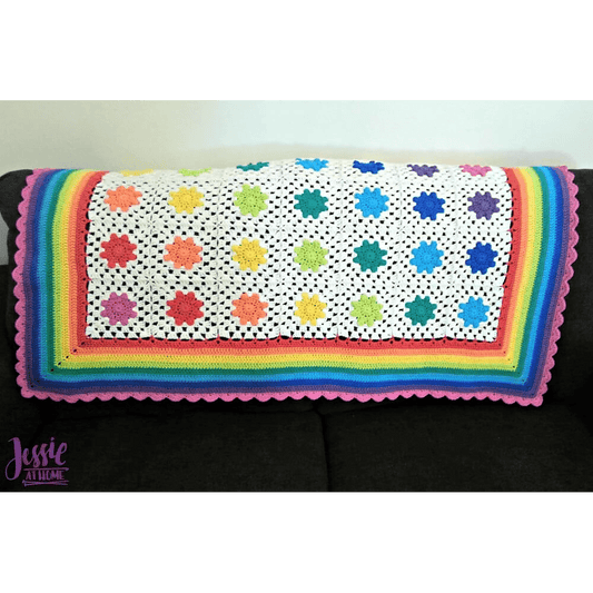 Rainbow Droplets Babyghan Pattern by Jessie Rayot - Paradise Fibers