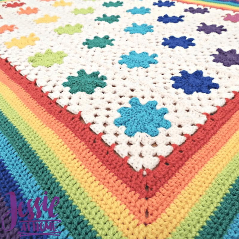 Rainbow Droplets Babyghan Pattern by Jessie Rayot - Paradise Fibers