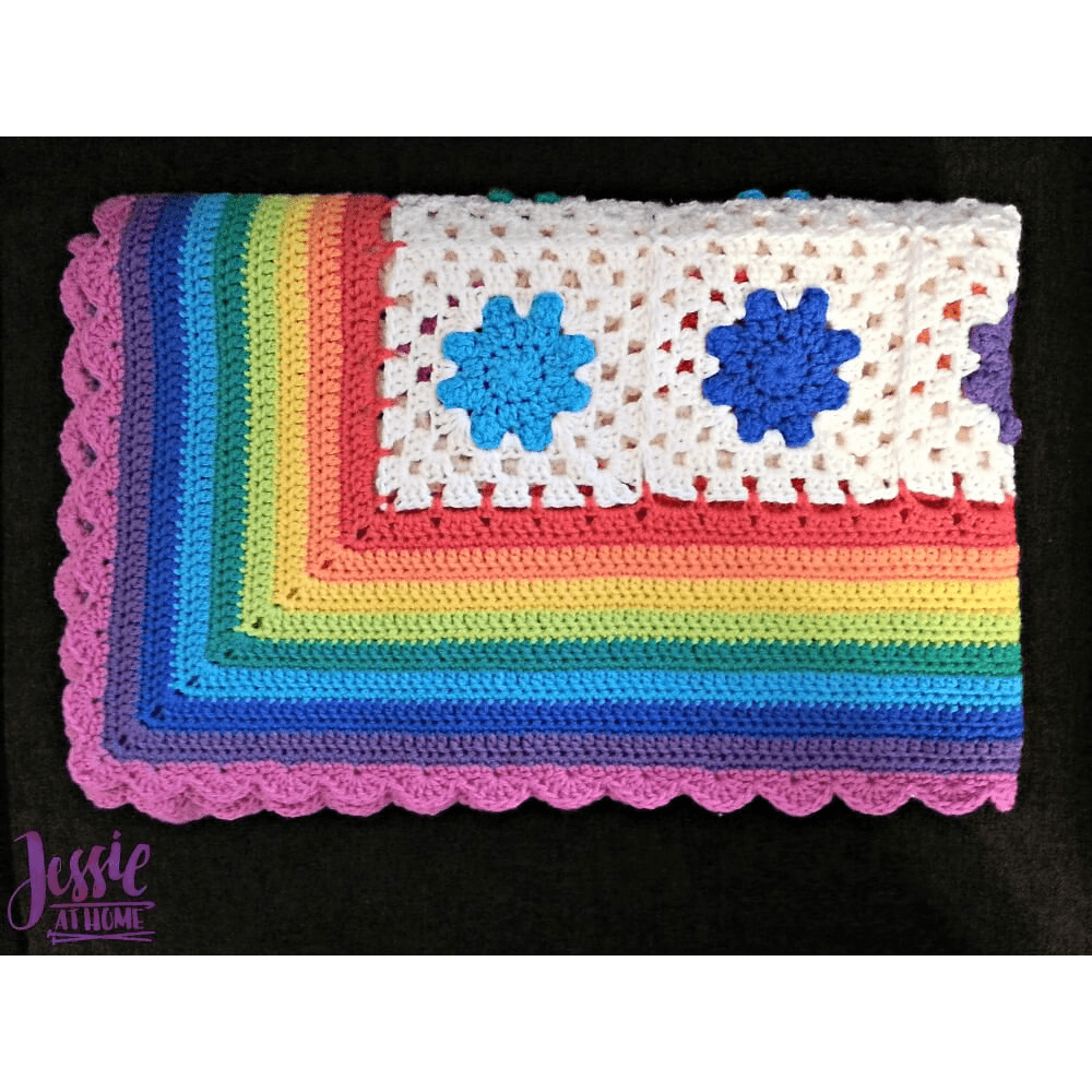 Rainbow Droplets Babyghan Pattern by Jessie Rayot - Paradise Fibers