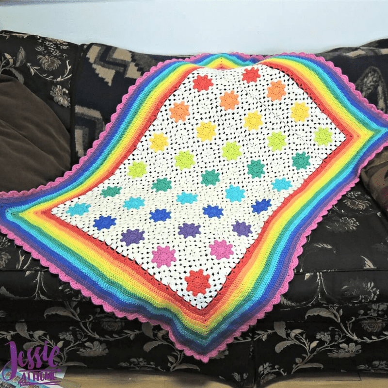 Rainbow Droplets Babyghan Pattern by Jessie Rayot - Paradise Fibers