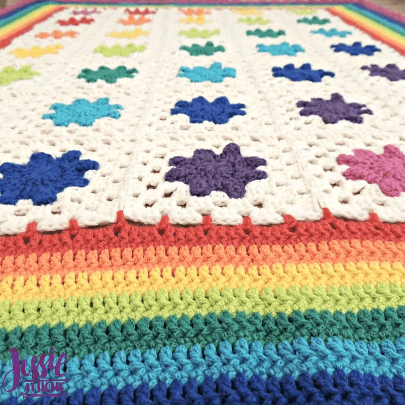 Rainbow Droplets Babyghan Pattern by Jessie Rayot - Paradise Fibers