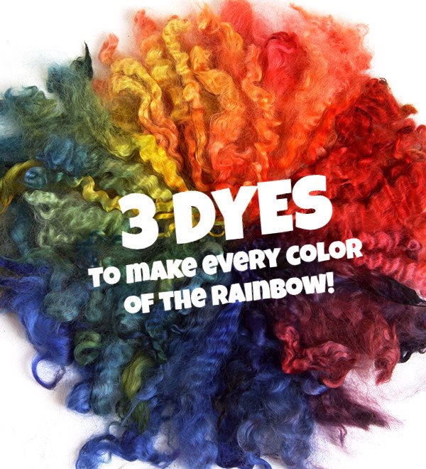 Ashford Acid Dye Rainbow Collection-Dyes-3x 10g-