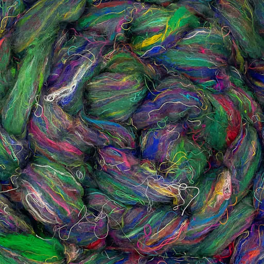Revolution Fibers Multi-Color Recycled Sari Silk Yarn, Handspun Sari F —  Revolution Fibers