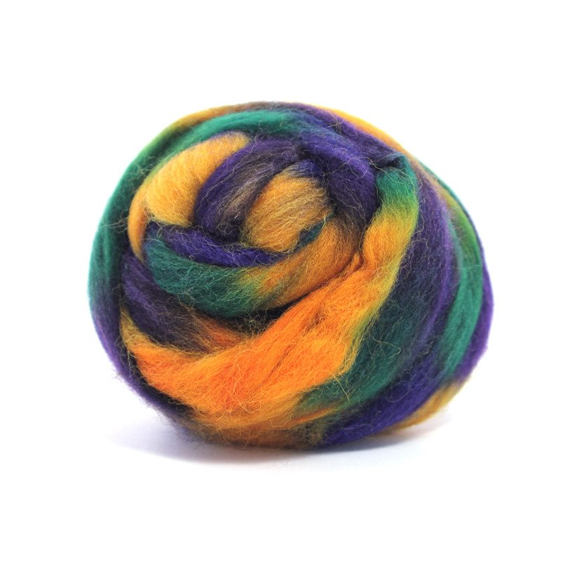 Paradise Fibers Space Dyed Wool-Fiber-Earth-4oz-