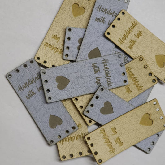 Sew - on Garment Tags - Faux Leather - Paradise Fibers