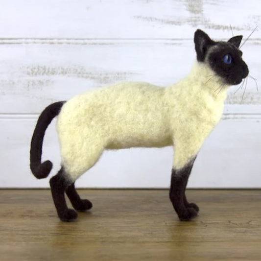 Simeon the Kitty Needle Felting Kit - Paradise Fibers
