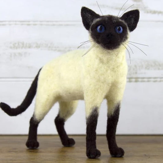 Simeon the Kitty Needle Felting Kit - Paradise Fibers
