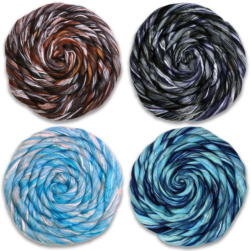Song of Wool, Silk, and Tweed Fiber Bundle - Paradise Fibers