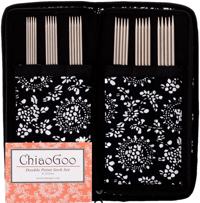 Stainless Steel Double Point Sock Needle Set - by ChiaoGoo - Paradise Fibers