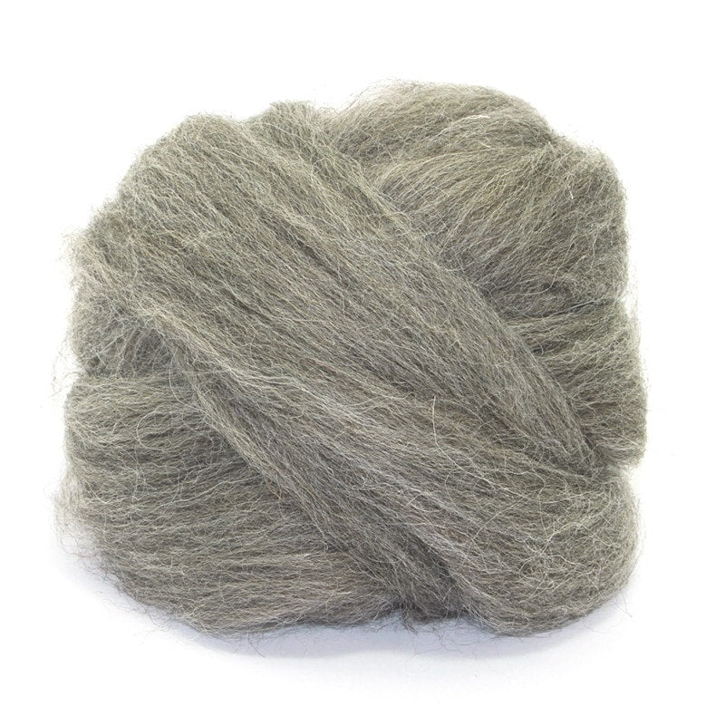 Paradise Fibers Grey Masham Wool-Fiber-16 oz-