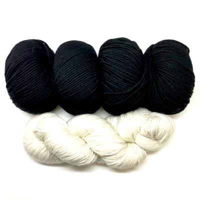 Tidal Wave Shawl Kit-Kits-Black or White-