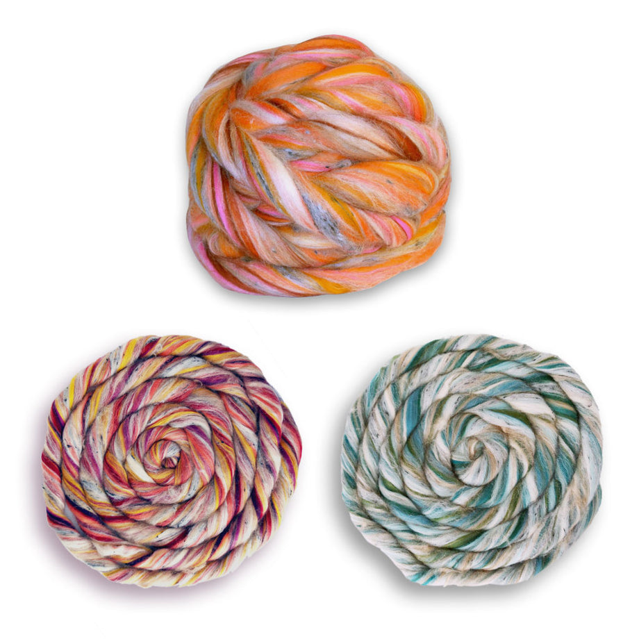 250g Thick Natural Wool Yarn Felt Wool Roving Yarn Roving Blanket Hand Spin  Yarn Hand Sweater Blanket Supplies (Color : 3)