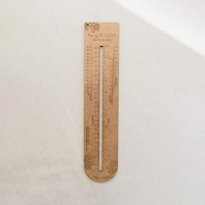 Twig and Horn Sock Sizing Ruler - Paradise Fibers
