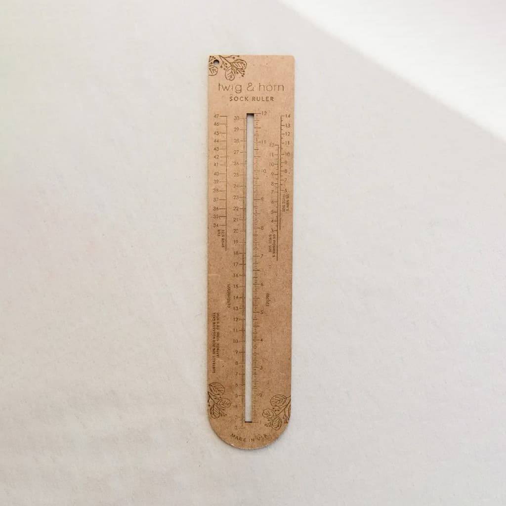Twig and Horn Sock Sizing Ruler - Paradise Fibers