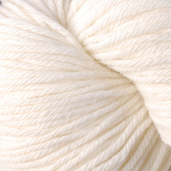 Berroco Vintage Worsted weight yarn in the color Snow Day 5100, a bright white.