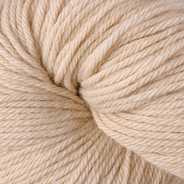 Berroco Vintage Worsted weight yarn in the color Mushroom 5104, a warm light tan.