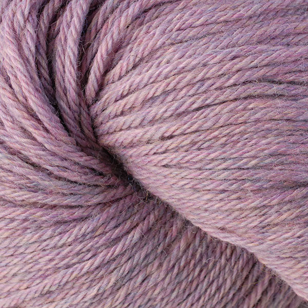 Berroco Vintage Worsted weight yarn in the color Petals 51168, a heathered pink.