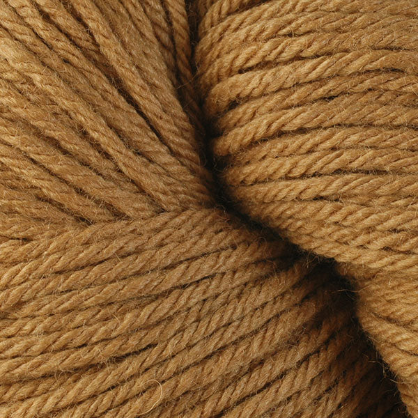 Berroco Vintage Worsted weight yarn in the color Cork 5144, a warm golden brown.