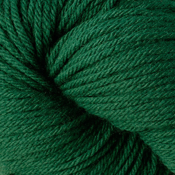 Berroco Vintage Worsted weight yarn in the color Mistletoe 5152, a Christmas green.