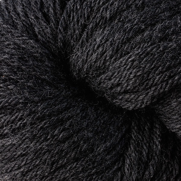 Berroco Vintage Worsted weight yarn in the color Charcoal 5189, a dark heathered grey.